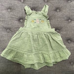 Cottagecore Muslin Embroidered Ruffle Skirt Jumper Dress Baby Toddler Girl 2T